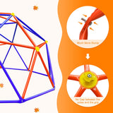 Zupapa Climbing Dome with Hammock for Kids 3 to10 Outdoor Play, Supports up to 1000lbs Jungle Gym