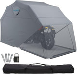 Quictent Motorcycle Garage Pod Shelter Hard Shell with Code Lock&Carry Bag, Light Gray