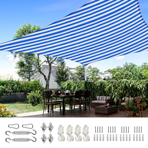 Quictent 20x26ft Sun Shade Sail for Patio, 185GSM Heavy Duty Rectangular Outdoor Sunshades UV Block Outside Canopy Cover for Backyard