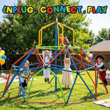 Zupapa 10FT Climbing Dome with Tower, Outdoor Geometric Dome Climber Tower for Kids 3-10 Supporting 1200 lbs