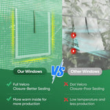Quictent Premium Greenhouse for Outdoors, 15x7x7 FT Portable Walk-in Heavy Duty Frame Large Garden Plant Hot Outside Hoop House, 6 Ventilated Screen Window and Zipper Screen Door, Green
