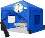 Quictent Privacy 10x10 Pop Up Canopy with 4 Sidewalls & Mesh Windows, Royal Blue