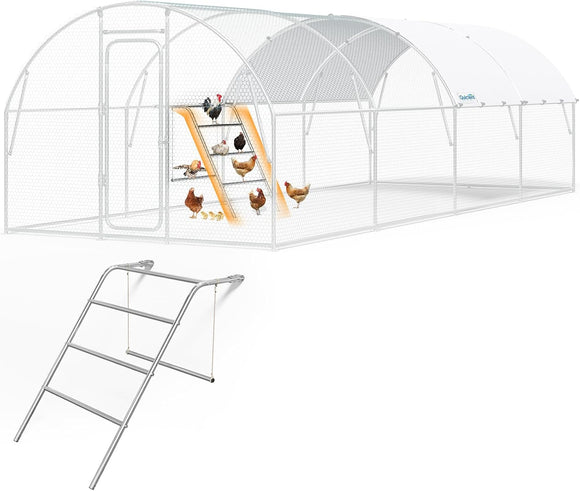 Quictent Chicken Roosting Perch, Metal Ladder for Large Walk-in Chicken Coop Run, Toys Accessory Swing Set Bar for Hen Bird Rooster Poultry Backyard Farm Outdoor, Easy Assembly & Clean (62