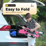 Zupapa Electric Scooter with Seat for Kids Ages 6-12, 6" Pneumatic Tire, Up to 10 mph and 70 min Ride Time, for Riders up to 155 lbs, Removable Seat 2 Riding Styles Pink