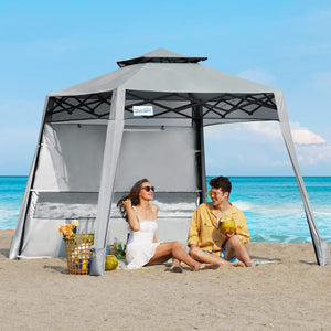 Quictent 10x10 Pop Up Canopy Tent Lightweight, Portable, and Versatile for Beach and Sporting Events with Sun Protection and Easy Setup