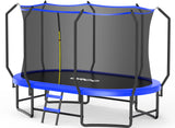 ORCC 7 x 10 FT Oval Outdoor Trampoline with Safety Net - Recreational Gymnastics Trampoline for Kids, 1200LBS Capacity, Heavy-Duty Galvanized Steel Frame