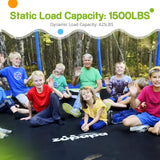 Zupapa No-Gap Design 14 12 10FT Trampoline with Safety Enclosure Net and Non-Slip Ladder 10-Year Quality Assurance Perfect for Kids Family Outdoor Backyard Fun