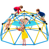 Zupapa Climbing Dome with Hammock, Supports up to 1000lbs Jungle Gym,10FT Dome Climber with Hammock for Kids 3 to 10 Outdoor Play Equipment Blue