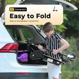 Zupapa Electric Scooter with Seat for Kids Ages 6-12, 6" Pneumatic Tire, Up to 10 mph and 70 min Ride Time, for Riders up to 155 lbs, Removable Seat 2 Riding Styles Black