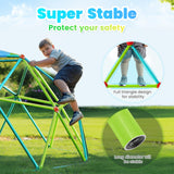 Zupapa Climbing Dome with Hammock, Supports up to 1000lbs Jungle Gym,10FT Dome Climber with Hammock for Kids 3 to 10 Outdoor Play Equipment Cayn+green