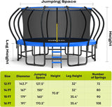 Kids Trampoline with 8-12 Added Stabilizer Bars