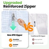 KING BIRD Premium 15x6.6x6.6FT Greenhouse for Outdoors, Large Walk-in Heavy Duty Galvanized Frame, Screen Mesh Door Window Reinforced Zipper Tunnel Hoop for Garden Plant Winter, White