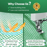 Quictent Premium Greenhouse for Outdoors, 10x7x7 FT Portable Walk-in Heavy Duty Frame Large Garden Plant Hot Outside Hoop House, 6 Ventilated Screen Window and Zipper Screen Door, Green