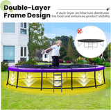 Zupapa 1800LBS Capacity No-Gap Design 16 15 14 12FT Trampoline with Safety Enclosure Net and Non-Slip Ladder 10-Year Quality Assurance Perfect for Kids Family Outdoor Backyard Fun