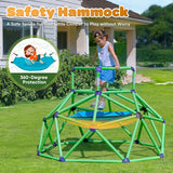 Zupapa Monkey Bars Climbing Dome with Hammock - Sturdy & Portable Jungle Gym with Hammock for Kids, Backyard Playset for Toddlers, Active Outdoor Fun for Kids, Lightweight & Easy Assembly