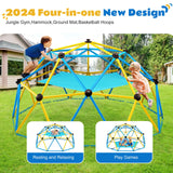 Zupapa Climbing Dome with Hammock, Supports up to 1000lbs Jungle Gym,10FT Dome Climber with Hammock for Kids 3 to 10 Outdoor Play Equipment Blue