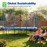 Zupapa 1600LBS No-Gap Design 16 15 14FT Trampoline with Net and Ladder