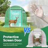 Quictent Premium Greenhouse for Outdoors, 15x7x7 FT Portable Walk-in Heavy Duty Frame Large Garden Plant Hot Outside Hoop House, 6 Ventilated Screen Window and Zipper Screen Door, Green