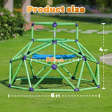 Zupapa Monkey Bars Climbing Dome with Hammock - Sturdy & Portable Jungle Gym with Hammock for Kids, Backyard Playset for Toddlers, Active Outdoor Fun for Kids, Lightweight & Easy Assembly