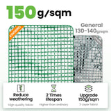 KING BIRD Premium 15x6.6x6.6FT Greenhouse for Outdoors, Large Walk-in Heavy Duty Galvanized Frame, Screen Mesh Door Window Reinforced Zipper Tunnel Hoop for Garden Plant Winter, Green