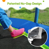 Zupapa No-Gap Design 14 12 10FT Trampoline with Safety Enclosure Net and Non-Slip Ladder 10-Year Quality Assurance Perfect for Kids Family Outdoor Backyard Fun