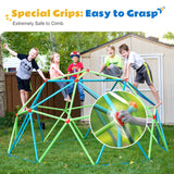 Zupapa Climbing Dome with Hammock, Supports up to 1000lbs Jungle Gym,10FT Dome Climber with Hammock for Kids 3 to 10 Outdoor Play Equipment Cayn+green