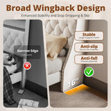 TATAGO 1000LBs Full Bed Frame with 3-Tier Hidden Storage, Upholstered Headboard Bed Frame with 2 Drawers and Charging Station, No Box Spring Needed