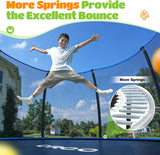 ORCC Kids Trampoline, 1200LBS Weight Capacity Outdoor Trampoline 16 15 14 12 10 8FT Yard Trampolines for Kids Adults
