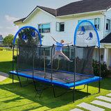 Zupapa 1800LBS Weight Capacity Rectangle Trampoline 10x17FT Outdoor Square Gymnastics Trampolines with 10-Year Quality Assurance for Kids Adults Long Large Big Rectangular Backyard Trampoline
