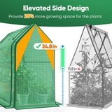 Quictent Mini Greenhouse, Portable Quick-Setup Small Tabletop Waterproof UV Protected PE Cover Shelter for Outdoors/Indoors W/ Raised Base for Garden Plant Seed Starting, 2 Packs, 36"x18"x33", Green