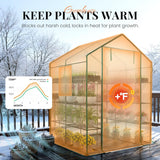KING BIRD Premium Greenhouse for Outdoors, 56x56x77 in Walk-in Hot House with Thickened Cover, Reinforced Frame, Screen Windows & Mesh Door, 4 Tiers 15 Shelves for Outside Garden Seedlings, Clear