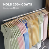HOKEEPER Clothing Garment Rack Capacity 525LBS Clothing Racks on Wheels Rolling Clothes Rack for Hanging Clothes Heavy Duty Collapsible Commercial
