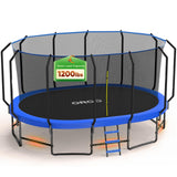 ORCC 10x16 FT Oval Outdoor Trampoline Gymnastics Trampoline for Kids, 1200LBS Capacity, Heavy-Duty Galvanized Steel Frame Yard Trampolines