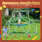 Zupapa Monkey Bars Climbing Dome with Hammock - Sturdy & Portable Jungle Gym with Hammock for Kids, Backyard Playset for Toddlers, Active Outdoor Fun for Kids, Lightweight & Easy Assembly