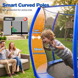 Zupapa 1600LBS No-Gap Design 16 15 14FT Trampoline with Net and Ladder