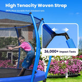 Zupapa 1600LBS No-Gap Design 16 15 14FT Trampoline with Net and Ladder