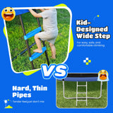 JUPA Trampoline 8FT 10FT 12FT 14FT, Outdoor Tramp with Enclosure Net, 410LBS Yard Trampoline for Kids - Recreational Anti-Rust Trampolin for Kids and Adults with Ladder