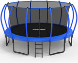 Zupapa 1600LBS No-Gap Design 16 15 14FT Trampoline with Net and Ladder