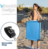 KING BIRD Tanning Chair with Face Hole, 5-Position Folding Outdoor Beach Lounge Chair for Sunbathing, Portable Reclining Chaise Lounge for Pool, Patio & Lawn, Heavy Duty 400lbs Support, Blue