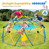 Zupapa Climbing Dome with Hammock, Supports up to 1000lbs Jungle Gym,10FT Dome Climber with Hammock for Kids 3 to 10 Outdoor Play Equipment Blue