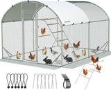 Quictent Essential Series 12x9ft Metal Chicken Coop Run with Climbing Ladder