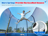 ORCC 7x10 FT Oval Outdoor Trampoline with Safety Net - Recreational Gymnastics Trampoline for Kids, 1200LBS Capacity, Heavy-Duty Galvanized Steel Frame Yard Trampolines