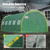 KING BIRD Premium 25x10x6.6FT Large Walk-in Greenhouse for Outdoors, Heavy Duty Galvanized Steel Frame, Green