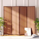 JOSTYLE 4 Panel Folding Privacy Screen 6ft Bamboo Freestanding Room Divider