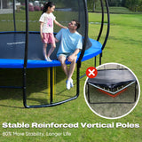Kids Trampoline with 8-12 Added Stabilizer Bars