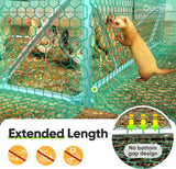 Quictent Essential Series 6.6x9x6.6ft Metal Chicken Coop Run with Climbing Ladder, Walk-in Outdoor Poultry Cage with PVC Coated Chicken Wire, Hen Duck Rabbit Farm House, Waterproof Anti-UV Cover