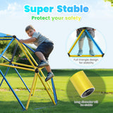 Zupapa 9FT Experience Ultimate Fun with the Upgraded Decagonal Geo Dome Climber Playset and Easy Assembly Play Equipment for Kids, Blue