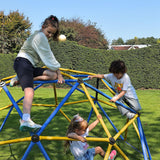 Zupapa 9FT Experience Ultimate Fun with the Upgraded Decagonal Geo Dome Climber Playset and Easy Assembly Play Equipment for Kids, Blue