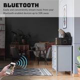 ORCC 10-in-1 Record Player, Nostalgic Turntable for Vinyl Record with Bluetooth, 2 Built-in Speakers, CD, Cassette, USB,Black