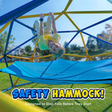 Zupapa 10FT Climbing Dome with Hammock, Supports up to 1200lbs Jungle Gym, Dome Climber for Kids 3 to 10, Yellow&Blue